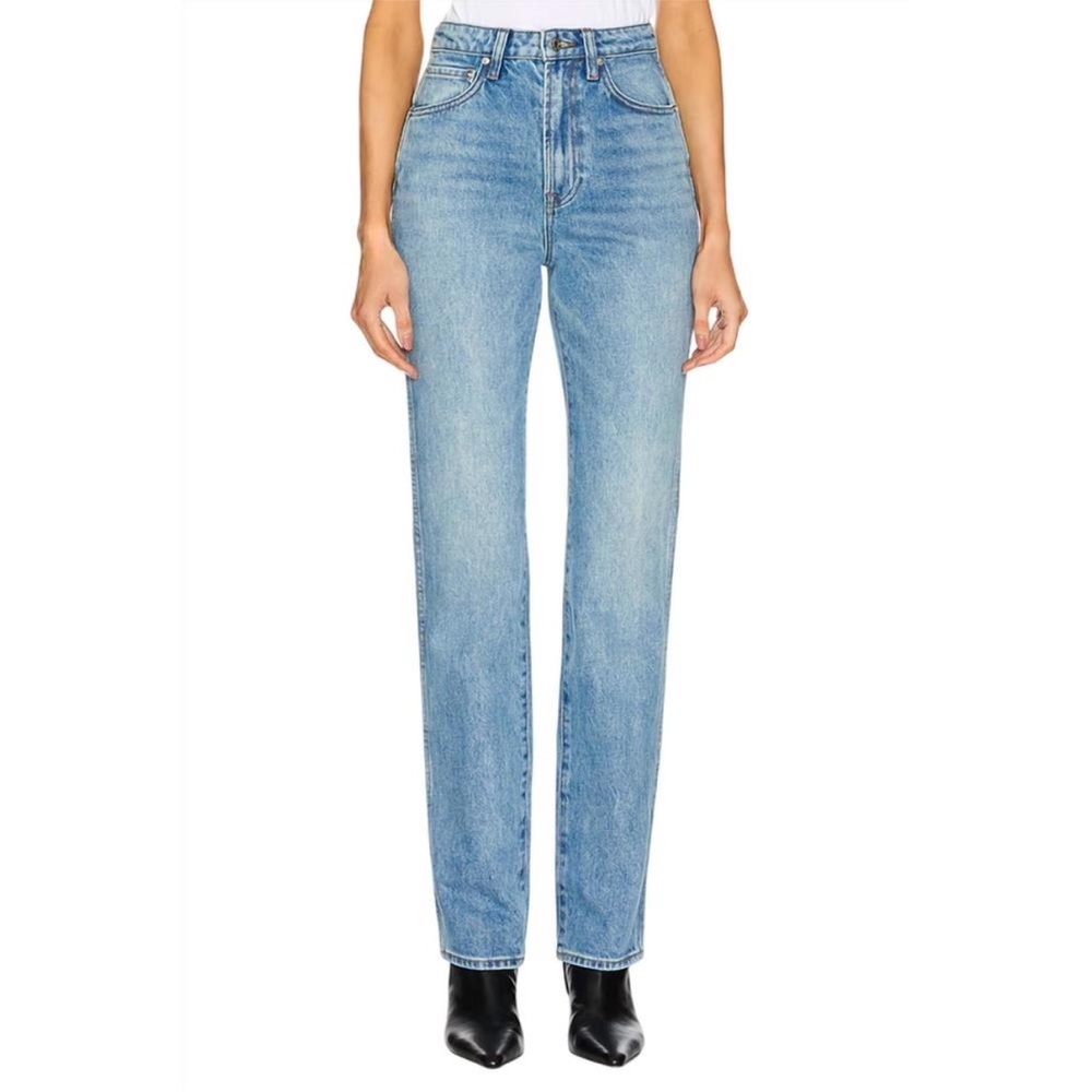 NEW GRLFRND sara super high rise slim straight in lenox hill
